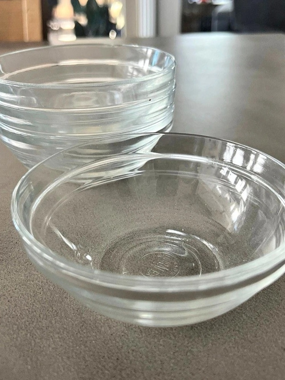Duralex Lys Stackable Clear Glass Bowl Bowls Set of 4
